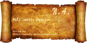 Németh Appia névjegykártya